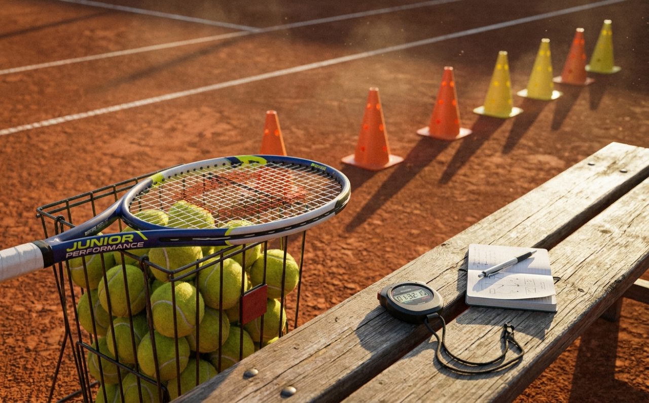Konzentriertes Einzeltraining auf dem Sandplatz