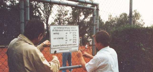Gerichtlich angeordnete Platzsperre 1992