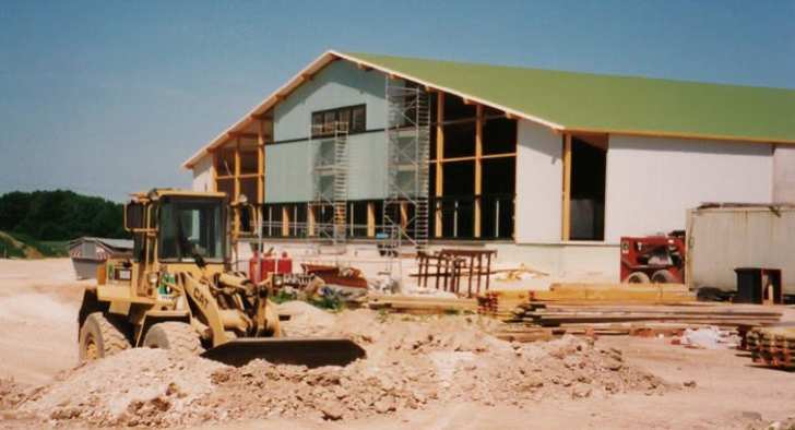 Baustelle neue Tennishallen 1998