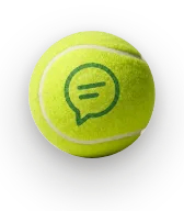 Feedback-Tennisball unten rechts auf der Website