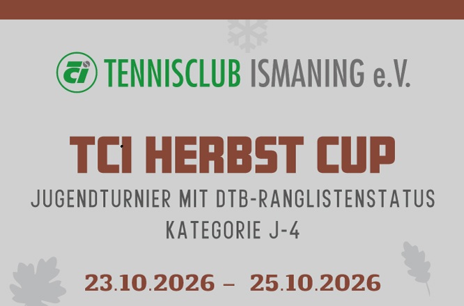 Erster Herbst-Cup des TC Ismaning überzeugt mit starkem Teilnehmerfeld